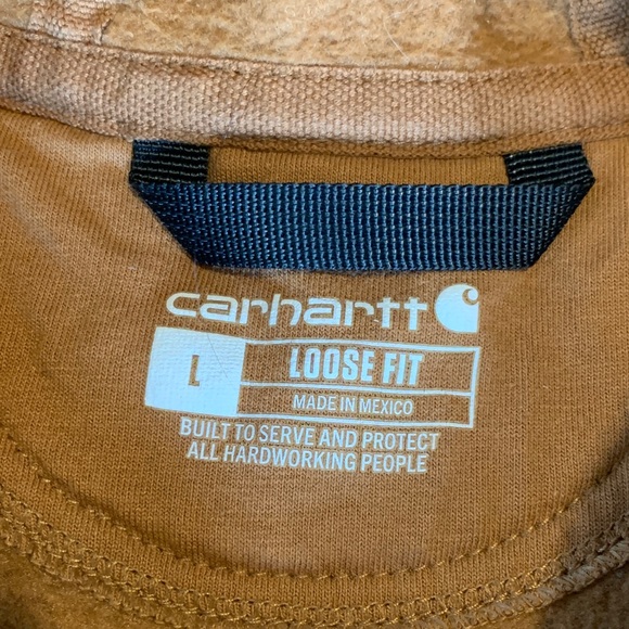 Carhartt Men's brown Hoodie with Black Logo - Picture 2 of 7